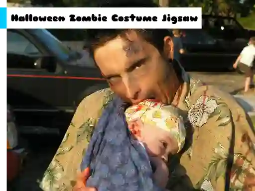 Lojë Halloween Zombie Costume Jigsaw në internet