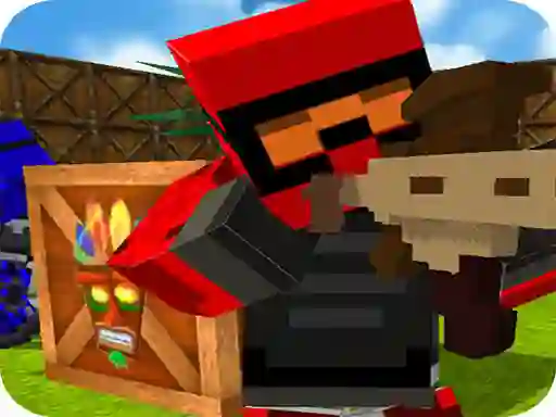 Lojë Blocky Gun Paintball 2 në internet