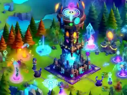 Lojë 2D Fantasy Tower Defence në internet