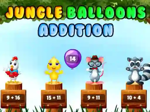 Lojë Jungle Balloons Addition në internet