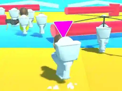 Lojë Fall Boys Skibidi Toilet në internet