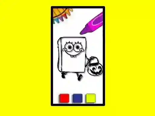 Lojë SpobgeBob Halloween Coloring Book në internet