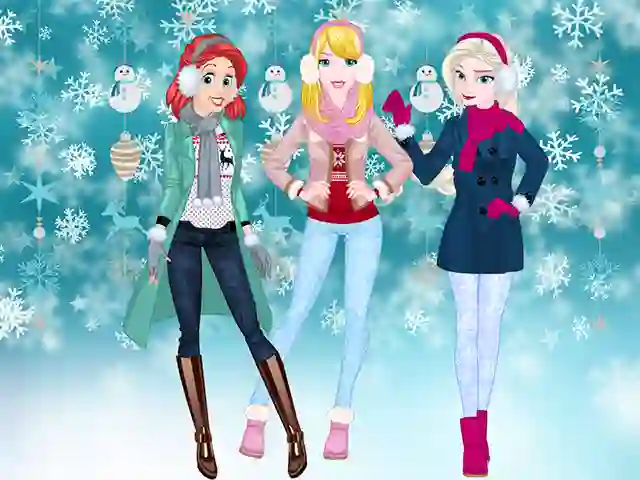 Lojë Princesses Winter Spree në internet