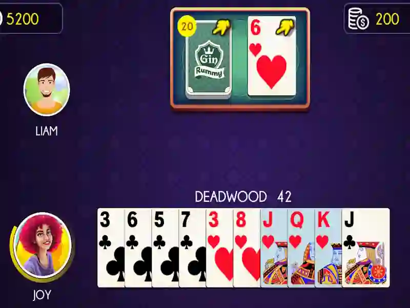 Lojë Gin Rummy në internet