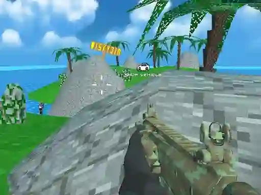 Lojë Blocky Combat SWAT Desert Storm Zombie në internet
