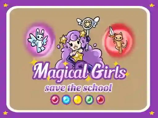 Lojë Magical Girls Save the School në internet