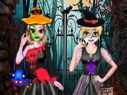 Lojë Sister's Halloween Dresses në internet