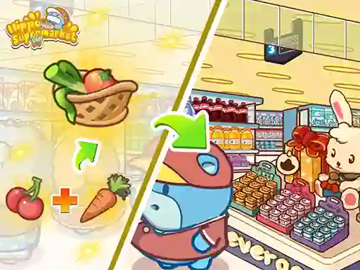 Lojë Hippo Supermarket në internet