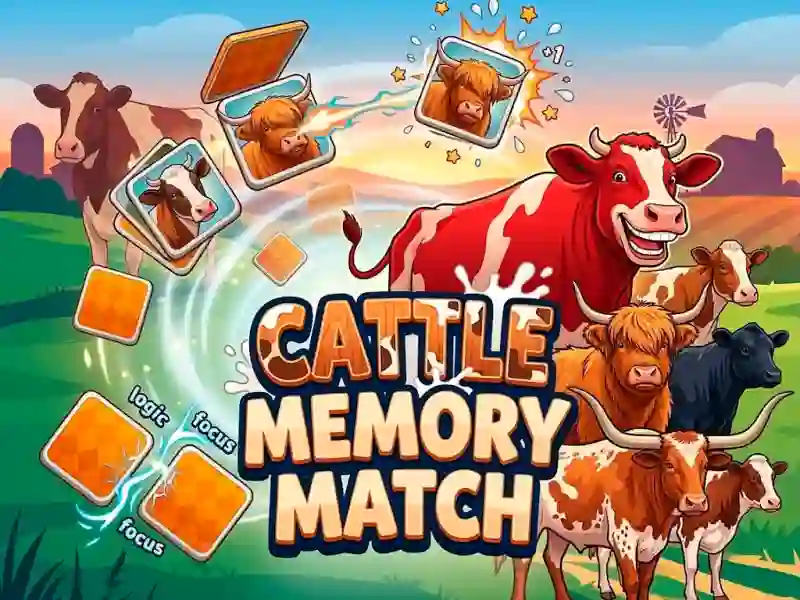 Lojë Cattle Memory Match në internet