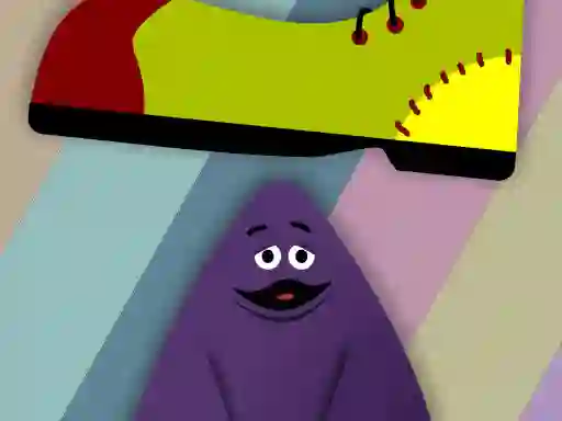 Lojë Grimace vs giant clown shoes në internet