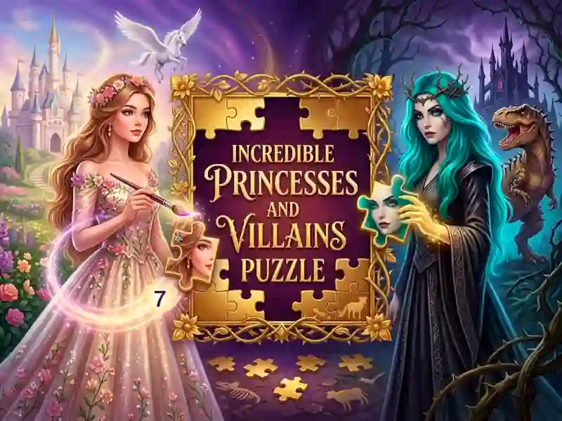 Lojë Incredible Princesses and Villains Puzzle në internet