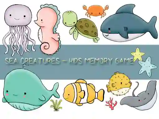 Lojë Kids Memory Sea Creatures në internet