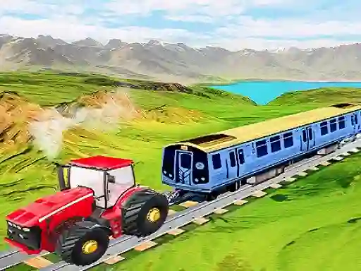 Lojë Chained tractor towing train në internet