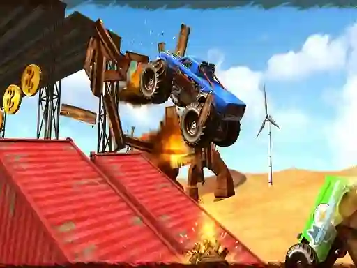 Lojë Monster Truck Impossible Track Plane Simulator në internet
