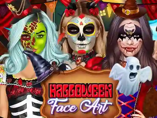 Lojë Kylie Jenner Halloween Face Art në internet