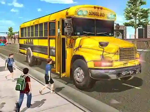 Lojë City School Bus Driving në internet