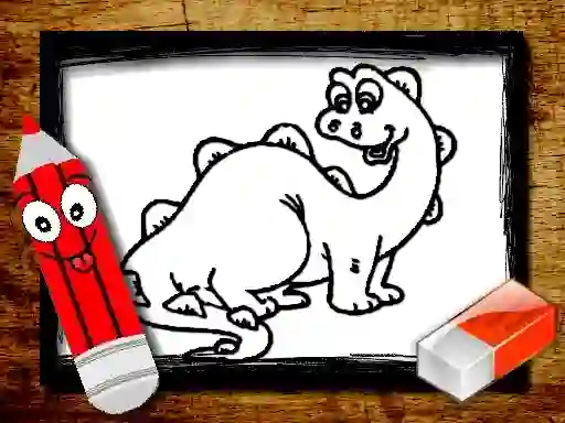 Lojë Back To School: Dinosaur Coloring Book në internet
