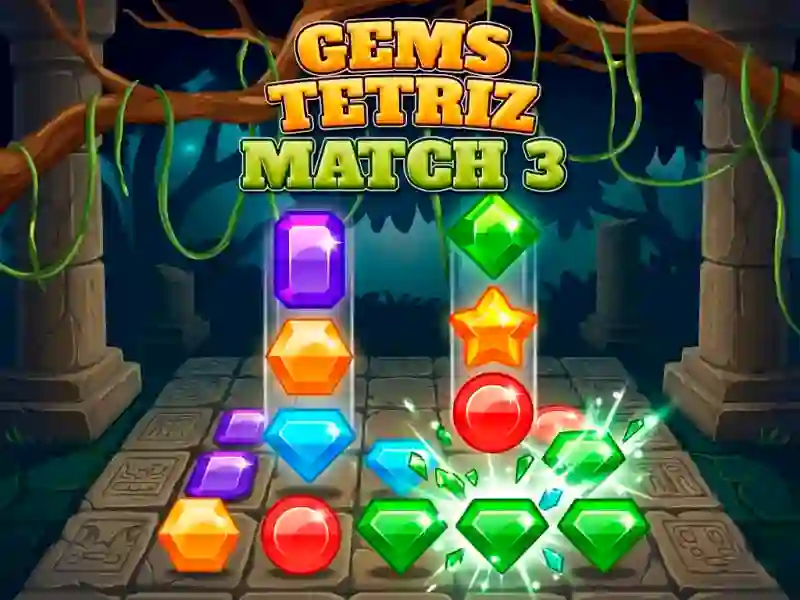 Lojë Gems Tetriz Match 3 në internet