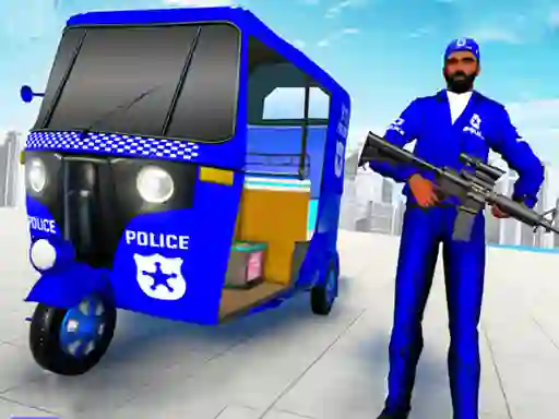 Lojë Police Auto Rickshaw Taxi në internet