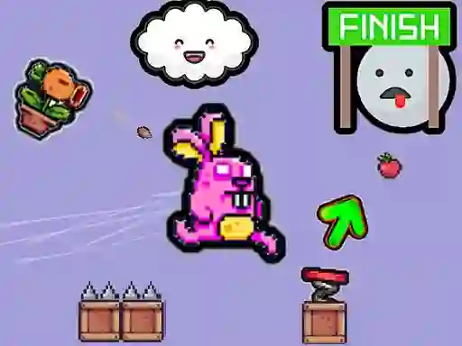 Lojë Cute Rabbit's Challenging Adventure në internet
