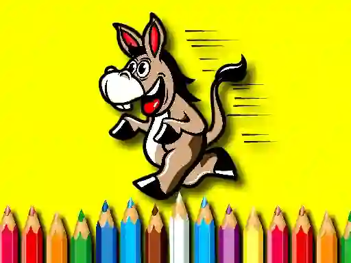 Lojë Back To School Coloring Book Donkey në internet