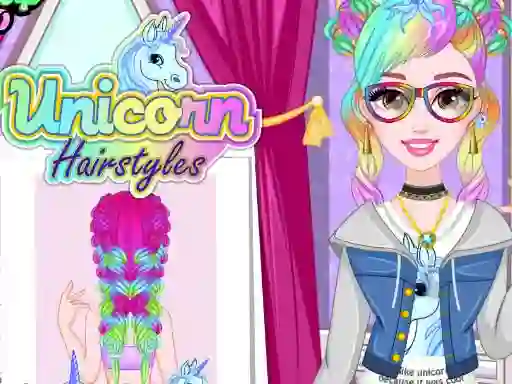 Lojë Unicorn Hairstyles në internet