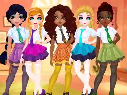 Lojë Princesses BFF Rush To School në internet