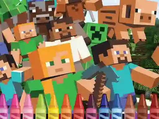 Lojë 4GameGround Minecraft Coloring në internet