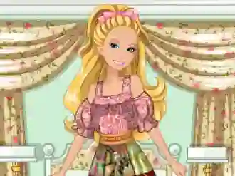 Lojë Barbie's Patchwork Peasant Dress në internet