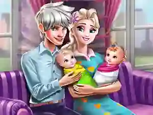 Lojë Ice Queen Twins Family Day në internet