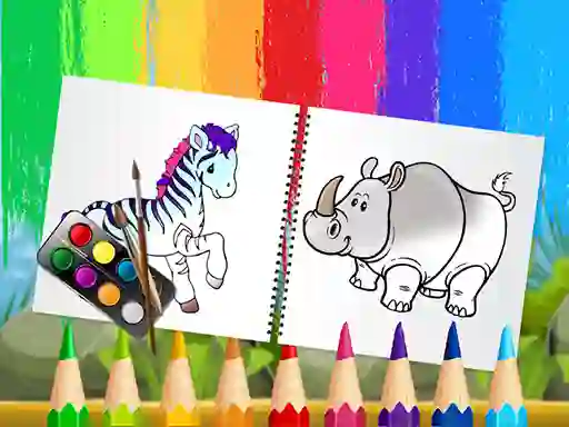 Lojë Funny Animals Coloring Book në internet