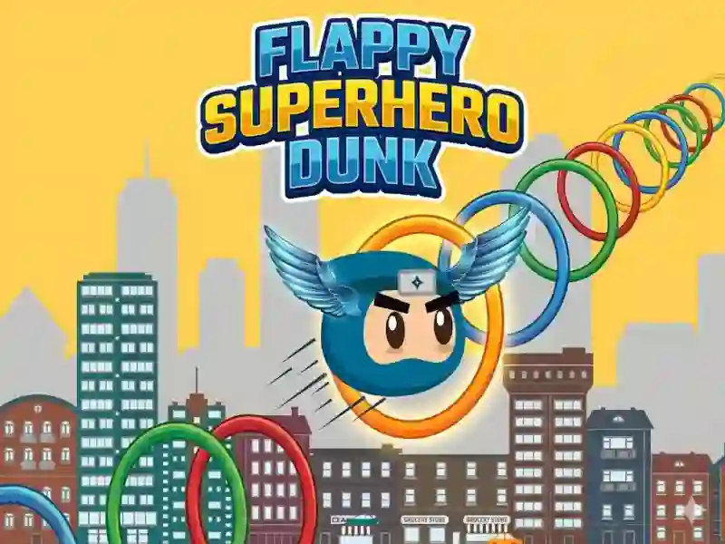 Lojë Flappy Superhero Dunk në internet