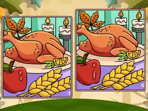 Lojë Thanksgiving Spot The Differences në internet