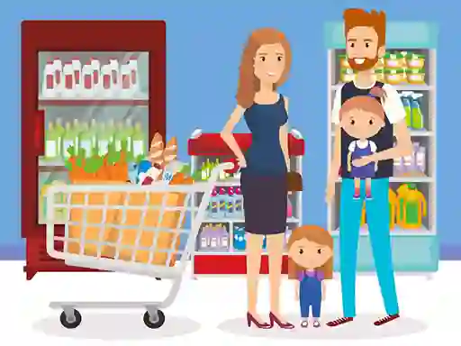 Lojë Happy Shopping Jigsaw në internet