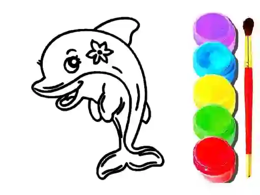 Lojë Dolphin Coloring Book në internet