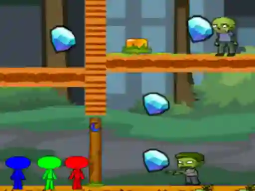 Lojë StickMan Bros Vs Zombies në internet