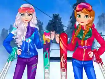 Lojë Princesses At Ski në internet