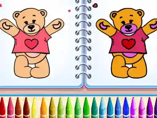 Lojë Cute Teddy Bear Colors në internet