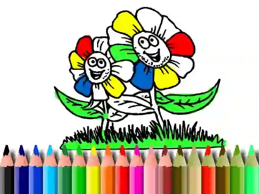 Lojë Back to School: Flowers Coloring në internet