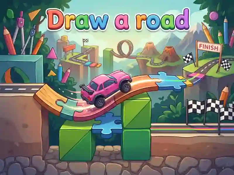 Lojë Draw a road në internet