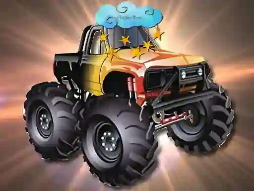 Lojë Cartoon Trucks Hidden Stars në internet