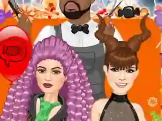 Lojë Jenner Sisters Spooky Hairstyles në internet