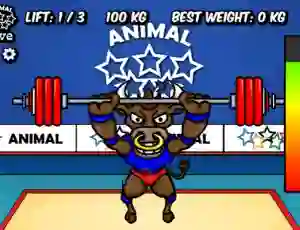 Lojë Animal Olympics Weight Lifting në internet