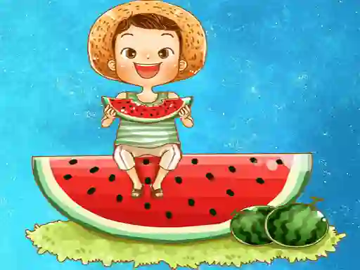Lojë Watermelon and Drinks Puzzle në internet