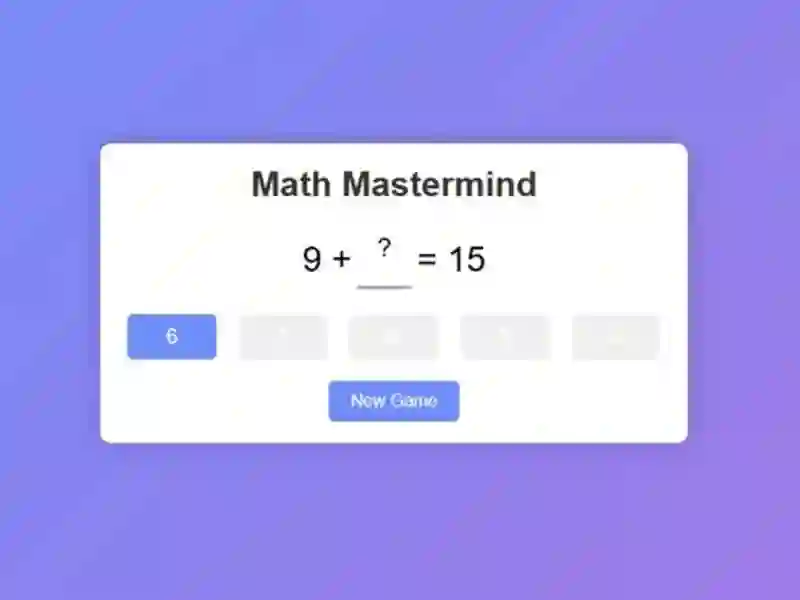 Lojë Math Mastermind në internet