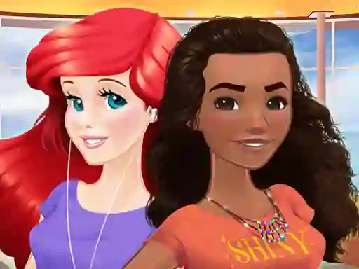 Lojë Ariel and Moana Princess on Vacation në internet