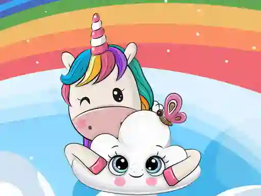 Lojë Cute Unicorn Jigsaw në internet