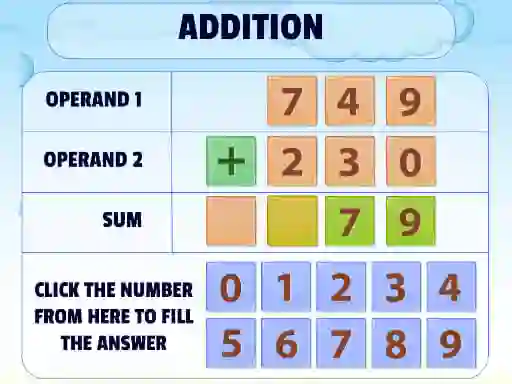 Lojë Addition Practice në internet