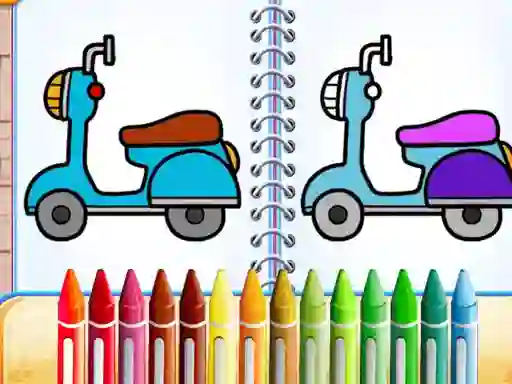 Lojë Cute Bike Coloring Book në internet