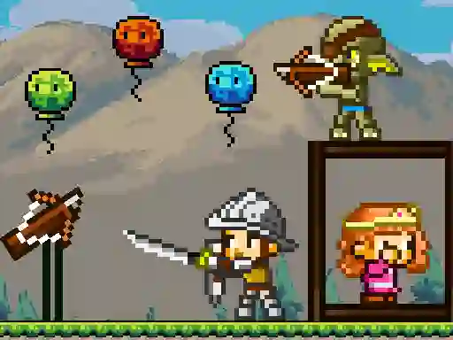 Lojë Pixel Archer Save The Princess në internet